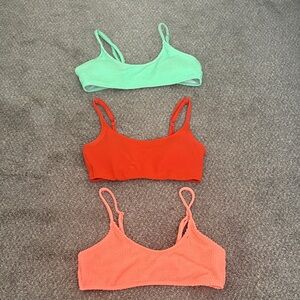 Set of Three Colorful Bikini Tops Size- Small